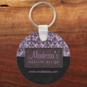 Porte-clés Design d'intérieur porte - clé Damask Violet (Recto)
