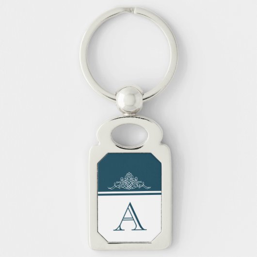 Porte-clés Design élégant de monogramme (Devant)