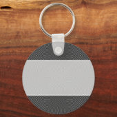 Porte-clés Design épuré, élégant, noir et blanc. (Recto)