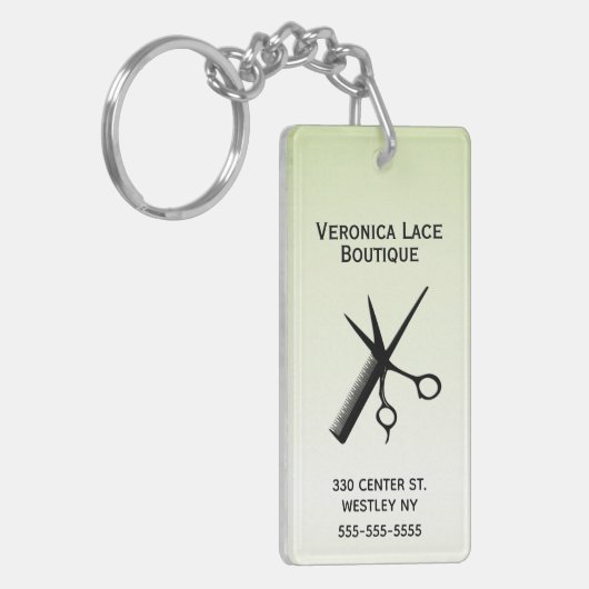 Porte-clés Design esthétique vert clair (Devant gauche)