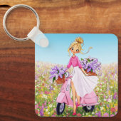 Porte-clés Design Fleurs de Printemps (Recto)