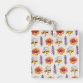 Porte-clés Design floral (Devant)