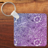Porte-clés Design floral complexe dans les tons violets et bl (Recto)