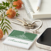 Porte-clés Design floral élégant (Devant Droit)