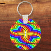 Porte-clés Design floral multicolore (Recto)