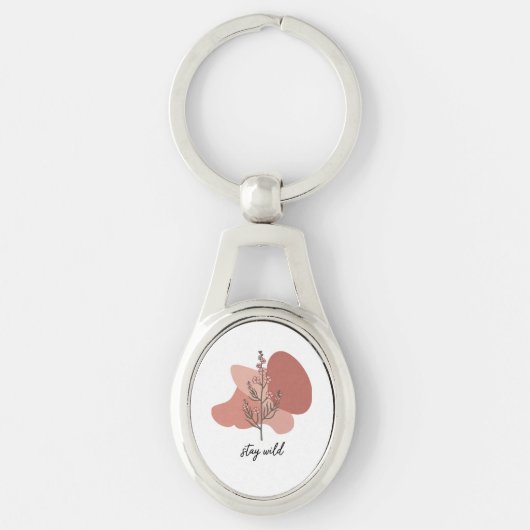 Porte-clés Design floral sauvage (Devant)