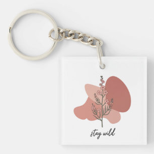 Porte-clés Design floral sauvage