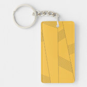 Porte-clés Design graphique abstrait simple, jaune et moderne (Devant)