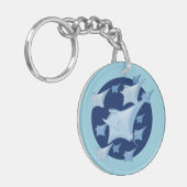 Porte-clés Design graphique Manta Ray Lover (Devant gauche)