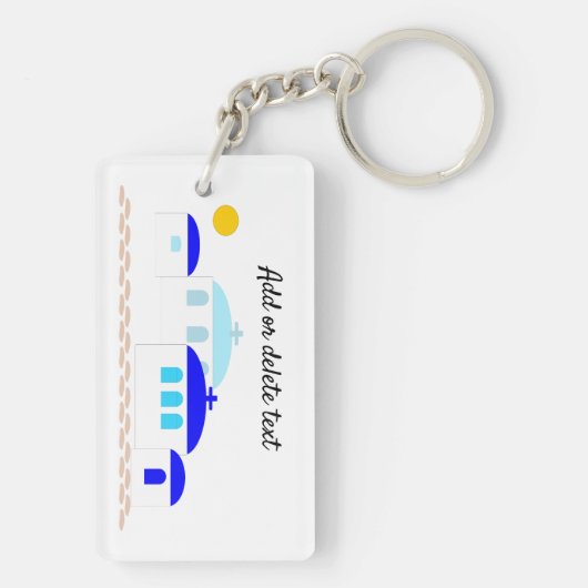 Porte-clés Design grec Ajouter un texte (Dos)