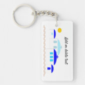 Porte-clés Design grec Ajouter un texte (Devant)