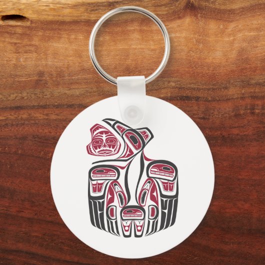 Porte-clés Design Haida Raven (Recto)