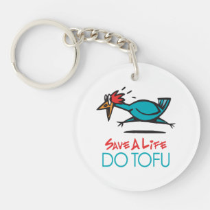 Porte-clés Design humoristique de tofu