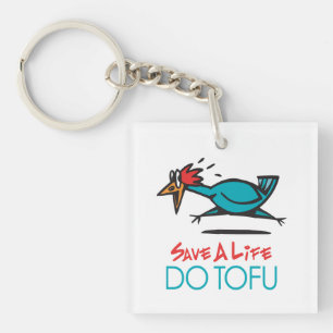 Porte-clés Design humoristique de tofu