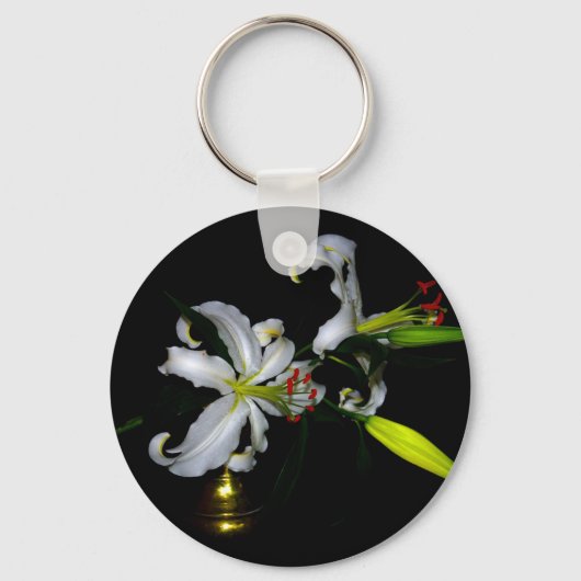 Porte-clés Design irlandais en laiton et en fleur (Recto)