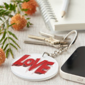 Porte-clés design LOVE (Devant Droit)