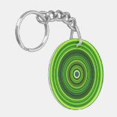 Porte-clés Design Mandala vert géométrique-64555 (Devant gauche)