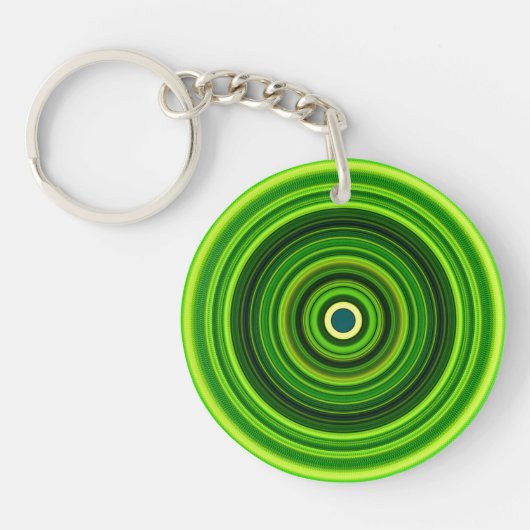Porte-clés Design Mandala vert géométrique-64555 (Devant)