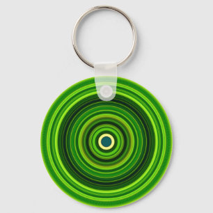 Porte-clés Design Mandala vert géométrique-64555