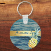 Porte-clés Design Moderne, Plage, Voir, Ananas (Recto)