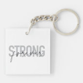 Porte-clés Design moderne, simple, chic et élégant Strong For (Dos)