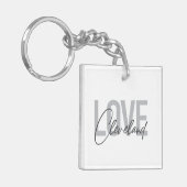 Porte-clés Design moderne, simple, urbain, cool Love Clevelan (Devant gauche)