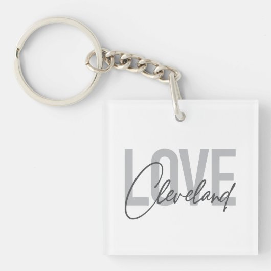 Porte-clés Design moderne, simple, urbain, cool Love Clevelan (Devant)