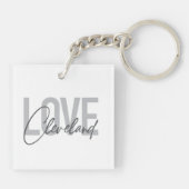 Porte-clés Design moderne, simple, urbain, cool Love Clevelan (Dos)