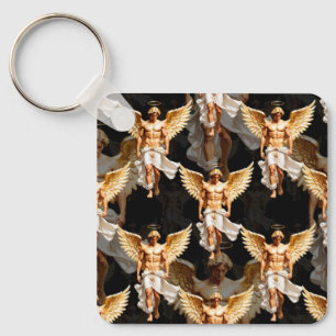 Porte-clés Design Motif des Anges d'or céleste