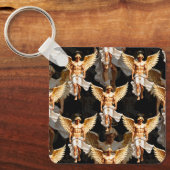 Porte-clés Design Motif des Anges d'or céleste (Recto)