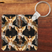 Porte-clés Design Motif des Anges d'or céleste (Verso)