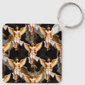 Porte-clés Design Motif des Anges d'or céleste (Dos)