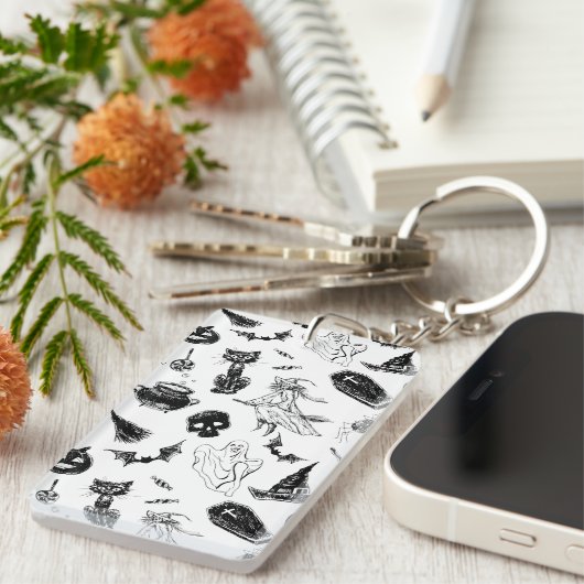 Porte-clés Design motif d'Halloween (Devant droit)