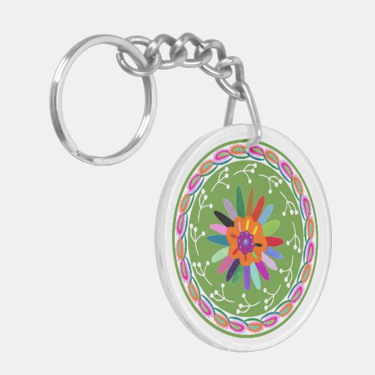 Porte-clés Design Otomi moderne (Devant gauche)