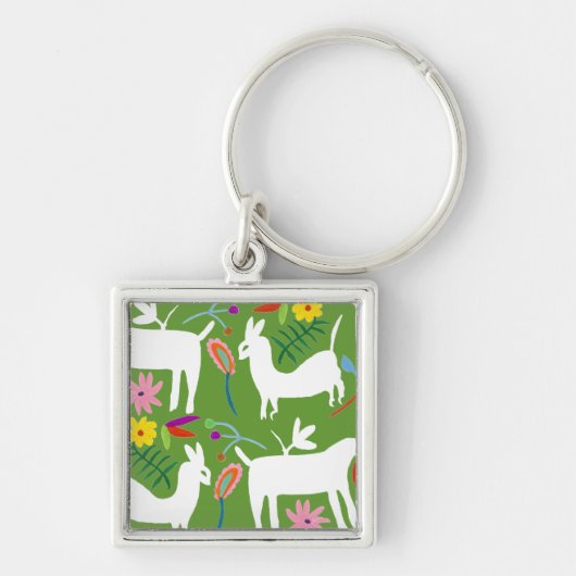 Porte-clés Design Otomi moderne | Llama Donkey Design (Devant)