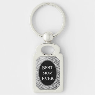 Porte-clés Design Silver Meilleur Mère Design