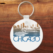 Porte-clés Design Skyline de Chicago (Recto)