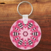 Porte-clés design unique belle fleur mandala (Recto)