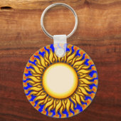 Porte-clés Design unique de soleil tribal flamand (Recto)