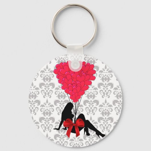 Porte-clés Design valentines romantique (Recto)