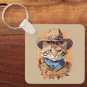 Porte-clés Design vintage Cowboy Kitten (Recto)