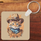Porte-clés Design vintage Cowboy Kitten (Verso)