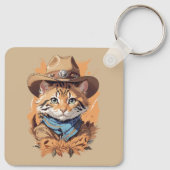 Porte-clés Design vintage Cowboy Kitten (Dos)