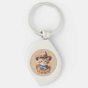 Porte-clés Design vintage Cowboy Kitten