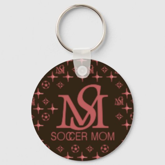 Porte-clés Designer Soccer Mom (marron/rose) (Recto)