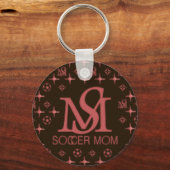 Porte-clés Designer Soccer Mom (marron/rose) (Recto)