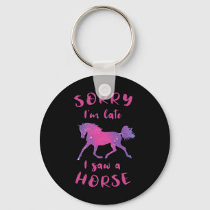 Porte-clés Désolé, J'Ai Vu En Retard Un Cheval À Cheval Équit