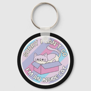 Porte-clés Désolé je ne peux pas y aller je suis un chat d'in