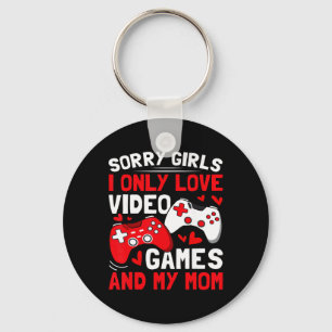 Porte-clés Désolé les filles je n'aime que les jeux vidéo et