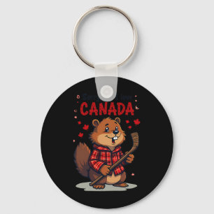 Porte-clés Désolé mais j'aime Canada drôle castor hockey érab